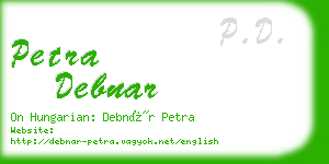 petra debnar business card